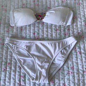 White bikini set